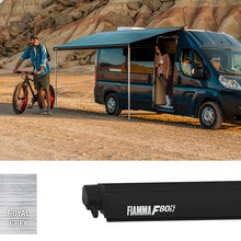 Load image into Gallery viewer, Fiamma F80S Ducato 400 Awning Deep Black Royal Grey (07831Q02R)